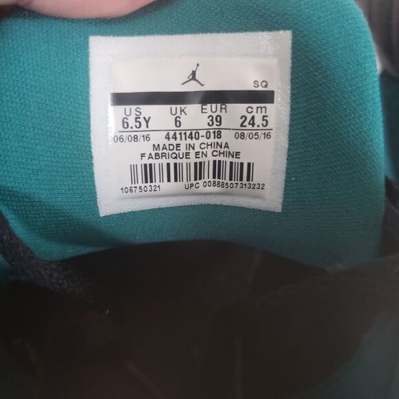 Nike Air Jordan 3 Retro GS Rio Teal Black 441140-018 Youth 6.5Y Shoes Sneakers - Picture 7 of 14